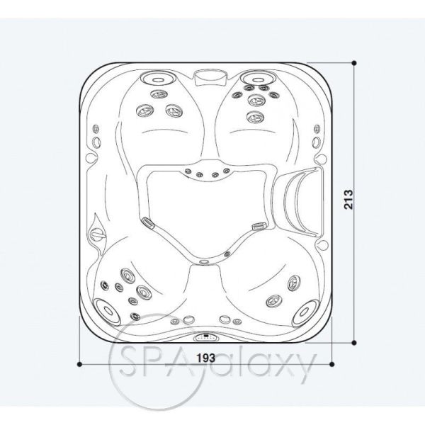 SPA бассейн JACUZZI J-325 (Италия), 193 x 213 x 87 cm