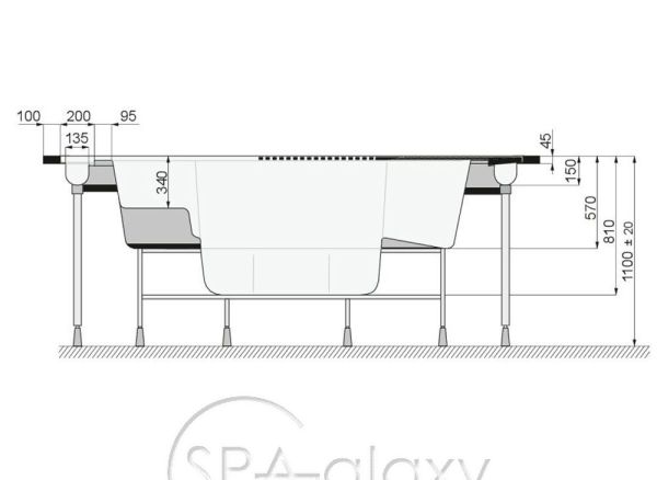 Spa бассейн PoolSpa VESTA SPA (Польша), 290 x 290 x 110 cm